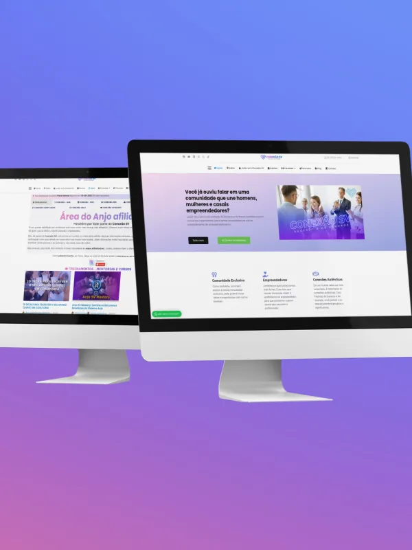 Mockup da comunidade de empreendedores Conexão SV